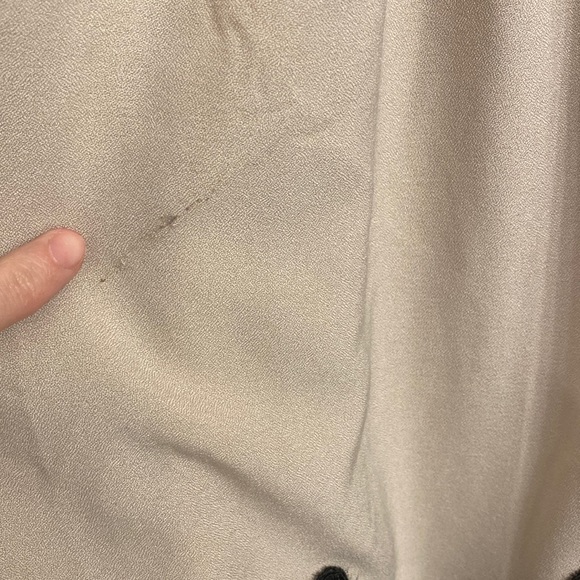 Altar’d State Beige Fit and Flare Dress with Black Lace Appliqué - Picture 5 of 5